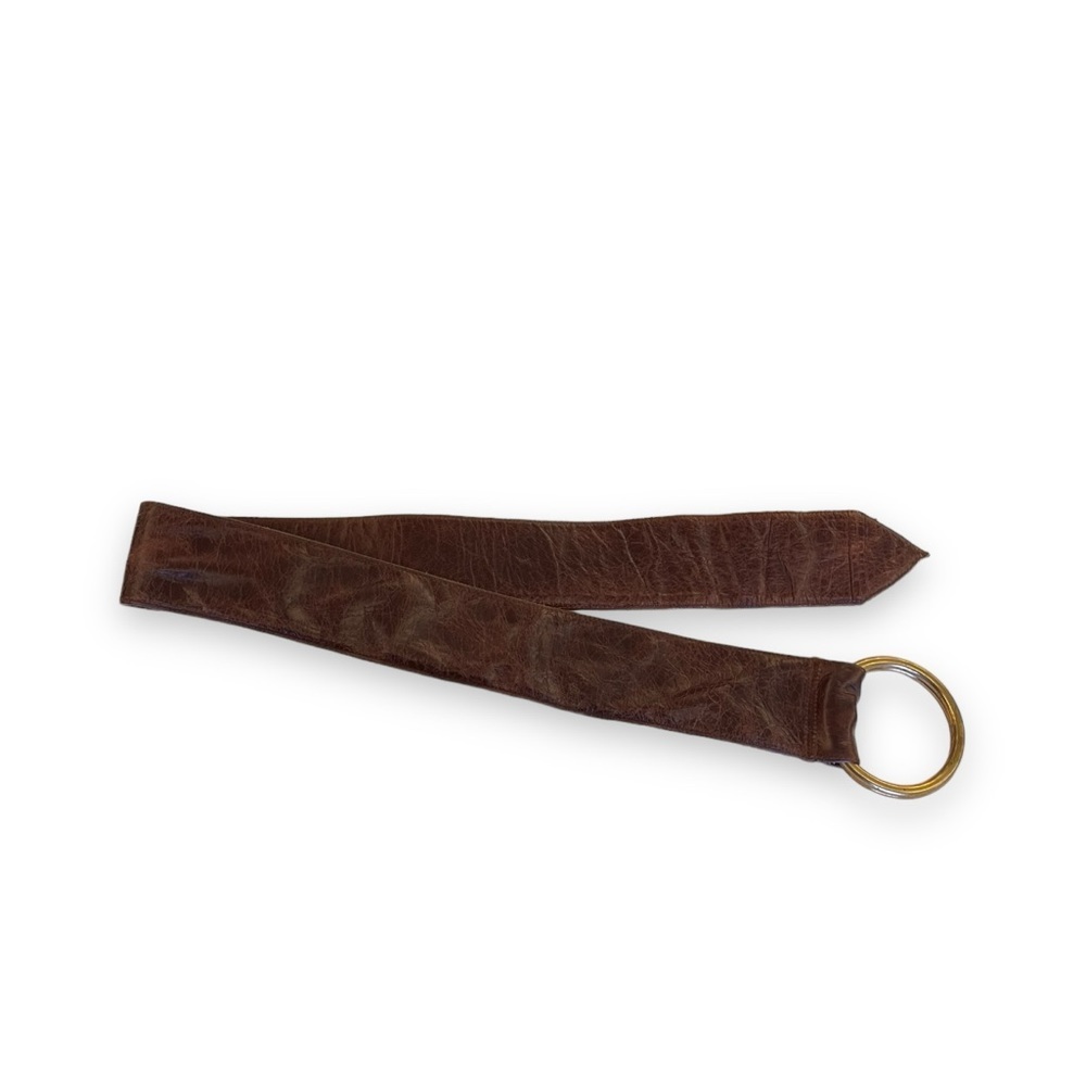 Vintage Wide Genuine Leather Brown Belt